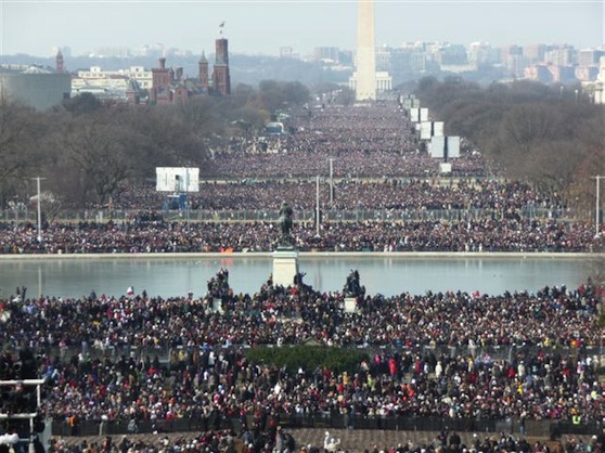 crowd from podium